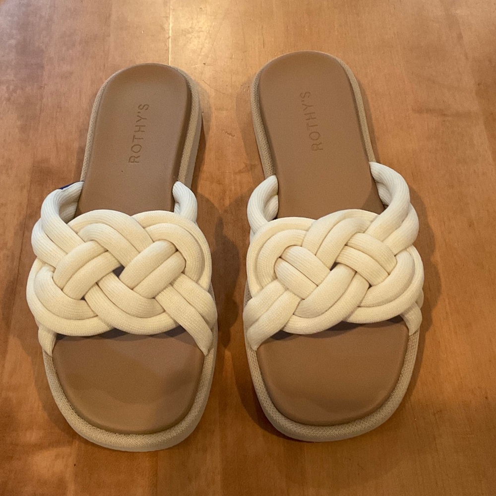 Rothy’s White The Summer Sandal Size 9 Women’s New